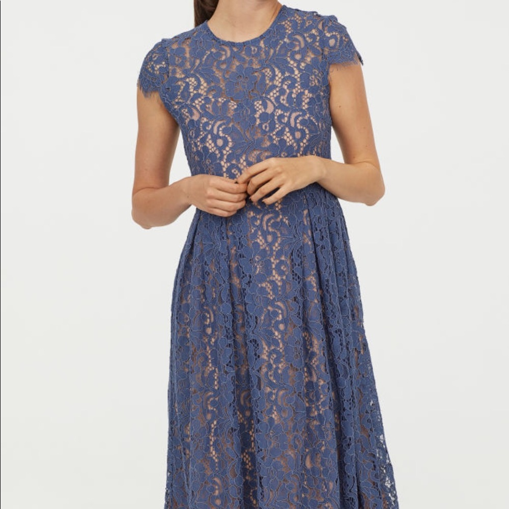 Lace blue H&M dress